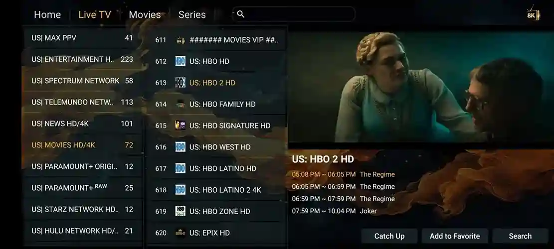 Preview 1 - Xooms TV Premium IPTV Subscription